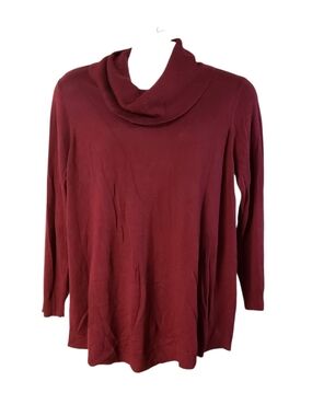 NWT Two Twenty Five Women’s Burgundy Cowl Neck Sweater 1X